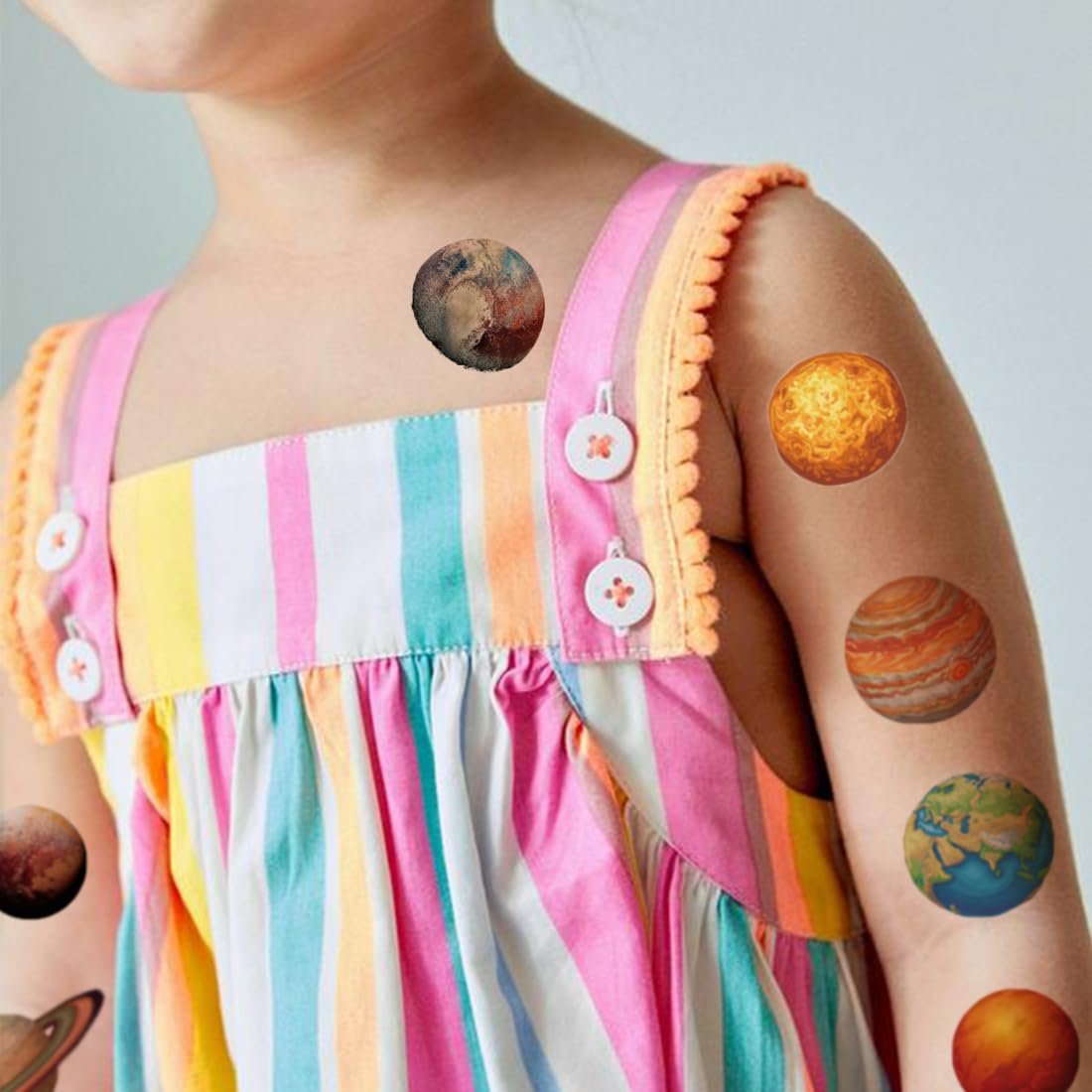 74-Piece Outer Space Planet Temporary Tattoos for Kids - CHARLENT Party Favors & Goodie Bag Fillers - görsel 5