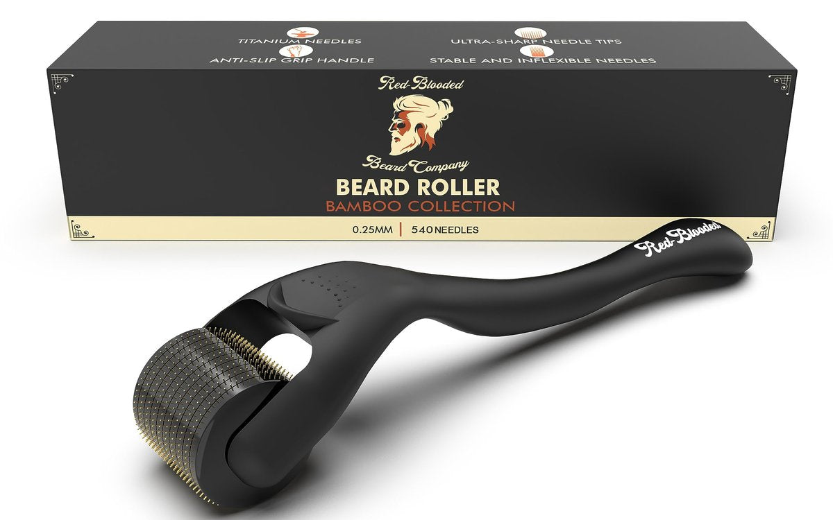 Beard Derma Roller for Beard Growth & Scalp Hair Care – Microneedle Roller with Titanium Needles for Thicker-Looking Beard, Minoxidil Roller for Men - görsel 1