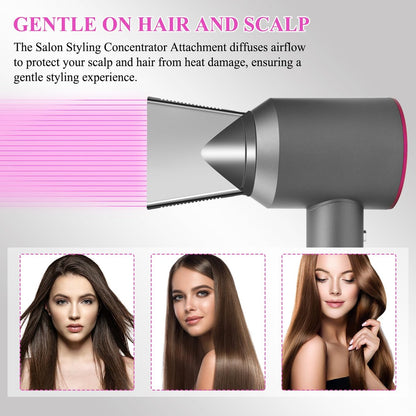 PUREGUST Salon Styling Concentrator Attachment Nozzle for Dyson Supersonic Hair Dryer - Grey Avelisse