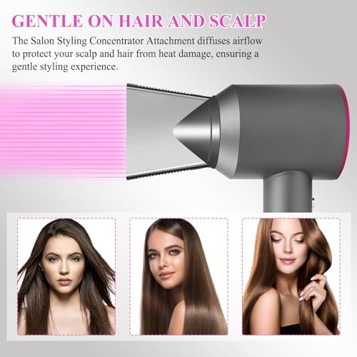 PUREGUST Salon Styling Concentrator Attachment Nozzle for Dyson Supersonic Hair Dryer - Grey Avelisse
