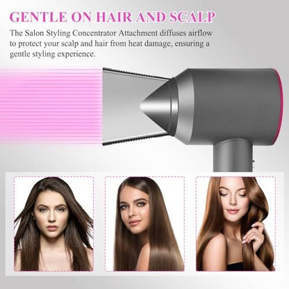 PUREGUST Salon Styling Concentrator Attachment Nozzle for Dyson Supersonic Hair Dryer - Grey Avelisse