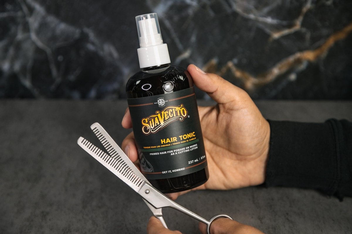 Suavecito Hair Tonic Spray 8 oz - Alcohol Free, Paraben Free, Sulfate-Free with Rosemary & Witch Hazel for Nourished Scalp and Resilient Hair Avelisse