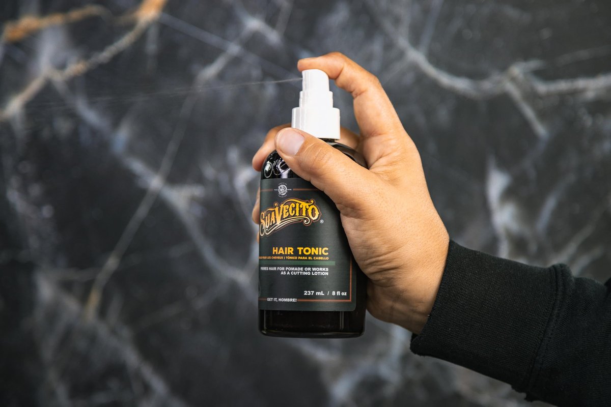 Suavecito Hair Tonic Spray 8 oz - Alcohol Free, Paraben Free, Sulfate-Free with Rosemary & Witch Hazel for Nourished Scalp and Resilient Hair Avelisse