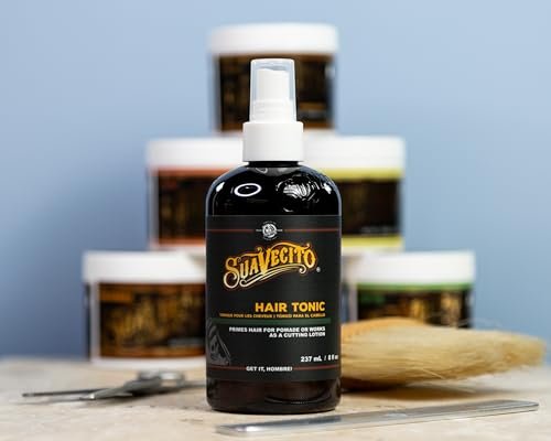 Suavecito Hair Tonic Spray 8 oz - Alcohol Free, Paraben Free, Sulfate-Free with Rosemary & Witch Hazel for Nourished Scalp and Resilient Hair Avelisse