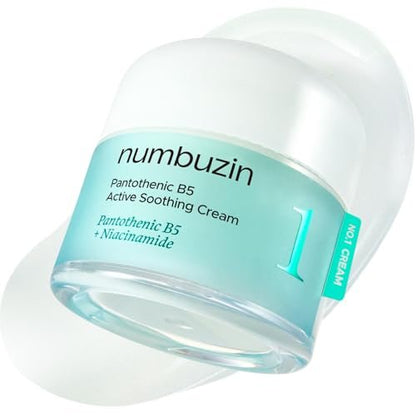 numbuzin No.1 Pantothenic B5 Active Soothing Cream – Remove Sebum & Skin Troubles, Korean Skincare for Women, 2.70 fl oz