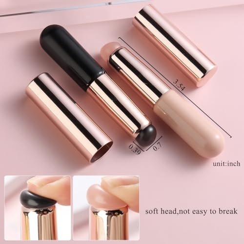 Fcozpjk 2-Pack Silicone Brush for Ombre Nail Art | Reusable Gel Polish Brush Gradient Nail Design | Soft Head Stamper for Stamping Nail Art Manicure Tool - görsel 8
