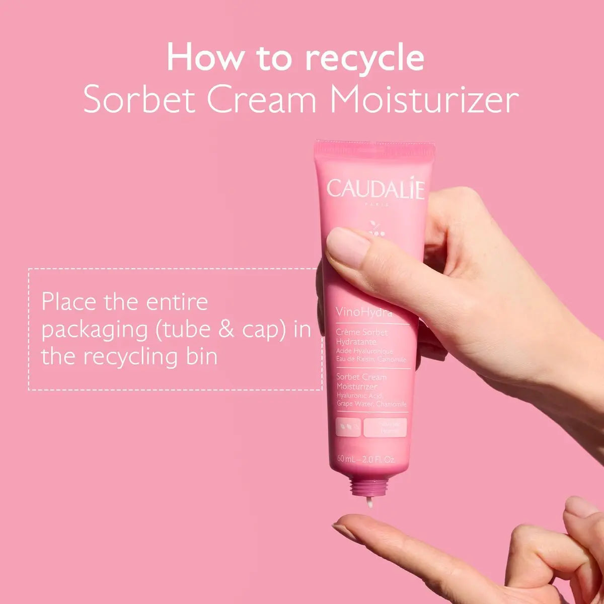 Caudalie VinoHydra Sorbet Cream Moisturizer with Hyaluronic Acid - 60 mL Avelisse