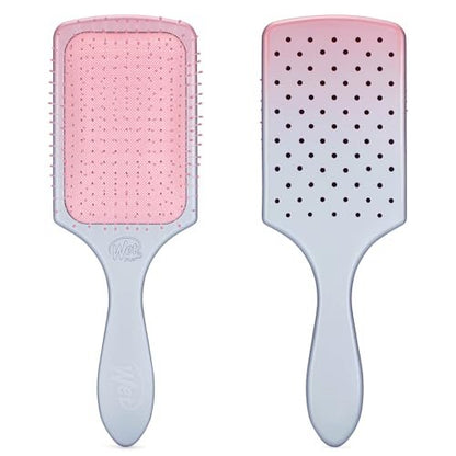 Wet Brush Paddle Detangler Hair Brush - Ultra-Soft IntelliFlex Bristles with AquaVent Design - Pink/Purple Ombre - for Wet, Dry, Damaged Hair - Women & Men