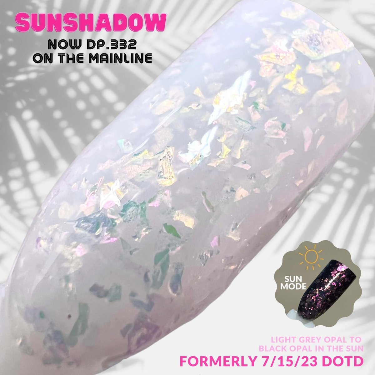 Sparkle & Co. Dip Powder – dp.332 Sunshadow (White to Black Opal Sun Change) 1 oz Dipping Powder for Manicure, No Lamp Needed - görsel 3