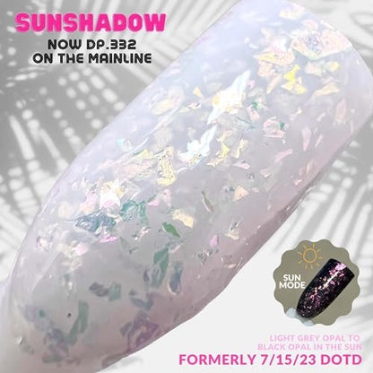 Sparkle & Co. Dip Powder – dp.332 Sunshadow (White to Black Opal Sun Change) 1 oz Dipping Powder for Manicure, No Lamp Needed