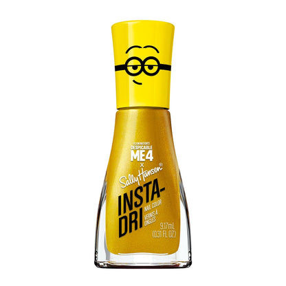 Sally Hansen Insta-Dri Nail Polish - Despicable Me Collection - 775 Going Mega - Metallic Gold Yellow - Quick Dry, Long Lasting, Streak-Free Shine