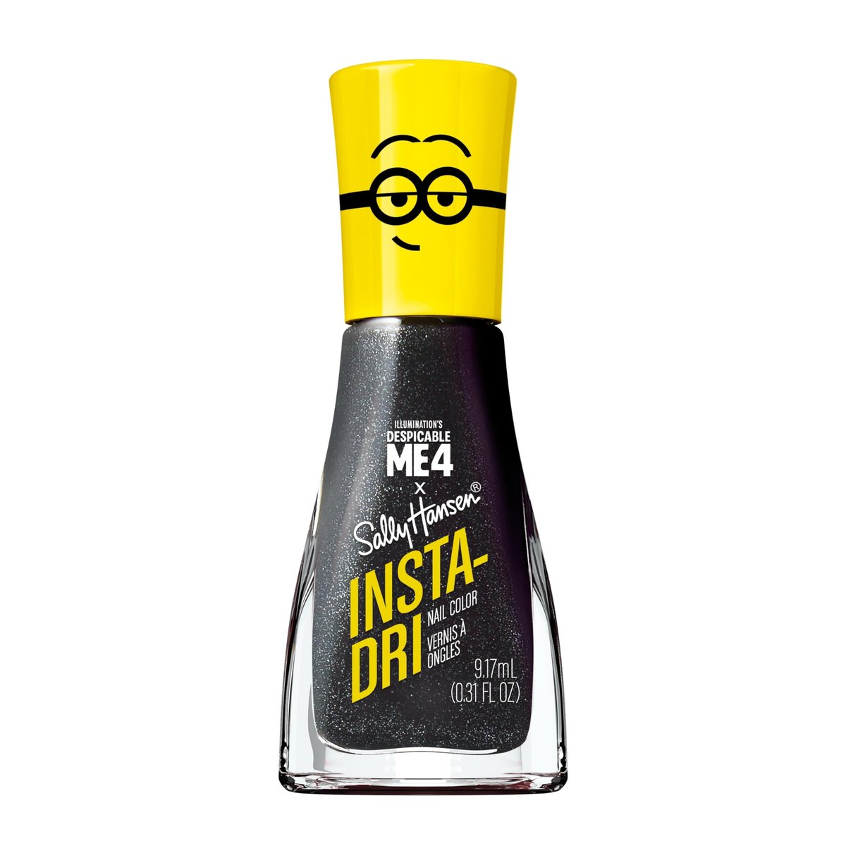 Sally Hansen Insta-Dri Nail Polish 772 Deeply Despicable - Quick Dry Black Shimmer - görsel 1
