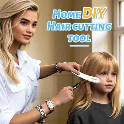 TagRecove Professional Hair Styling Tools: DIY Layering and Trimming Kit with Clips, Guide for Bangs, Layers, Split Ends - Blue Avelisse
