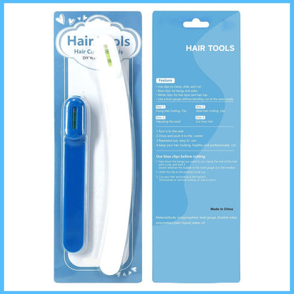 TagRecove Professional Hair Styling Tools: DIY Layering and Trimming Kit with Clips, Guide for Bangs, Layers, Split Ends - Blue Avelisse