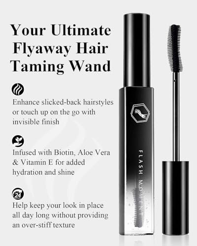 5-Piece Hair Styling Kit: Non-Greasy Hair Wax Stick, Flyaway Finishing Stick & 3 Slick Back Hair Brushes – Flyaways Control, Smooths Frizz & Defines Edges for Women, Kids & Men