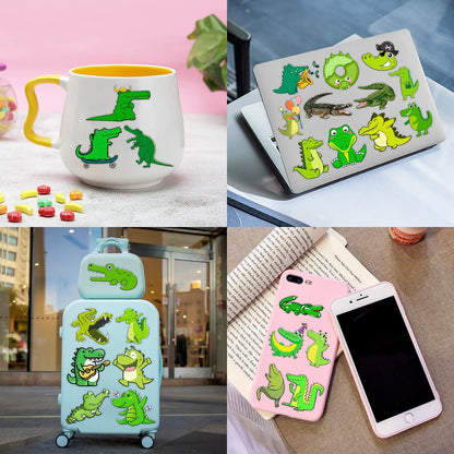 96 PCS Alligator Pre-Cut Temporary Tattoos for Kids – Birthday Party Favors, Animal Decor Stickers, School Prizes & Rewards