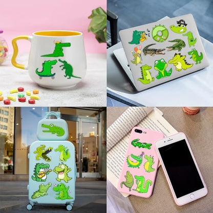 96 PCS Alligator Pre-Cut Temporary Tattoos for Kids – Birthday Party Favors, Animal Decor Stickers, School Prizes & Rewards
