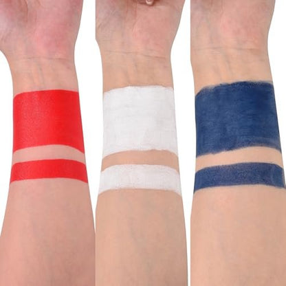 DALVGFN TRI-COLOR Eye Black Stick - Anti-Glare Eyeblack for Baseball, Football & Softball - Sweat-Proof Grease Paint for Athletes