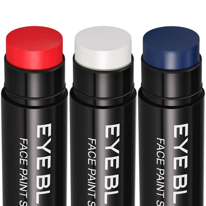 DALVGFN TRI-COLOR Eye Black Stick - Anti-Glare Eyeblack for Baseball, Football & Softball - Sweat-Proof Grease Paint for Athletes