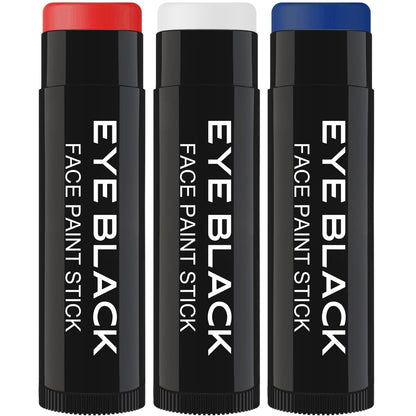 DALVGFN TRI-COLOR Eye Black Stick - Anti-Glare Eyeblack for Baseball, Football & Softball - Sweat-Proof Grease Paint for Athletes