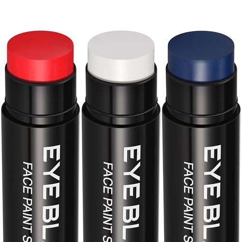 DALVGFN TRI-COLOR Eye Black Stick - Anti-Glare Eyeblack for Baseball, Football & Softball - Sweat-Proof Grease Paint for Athletes - görsel 14