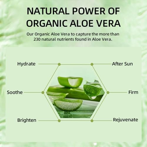 Grospe Aloe Vera Moisturizer Facial Cream – 98% Organic Aloe Vera, Anti-Wrinkle & Deep Hydration for Dry Skin, Acne Scars, 1.7 oz - görsel 10