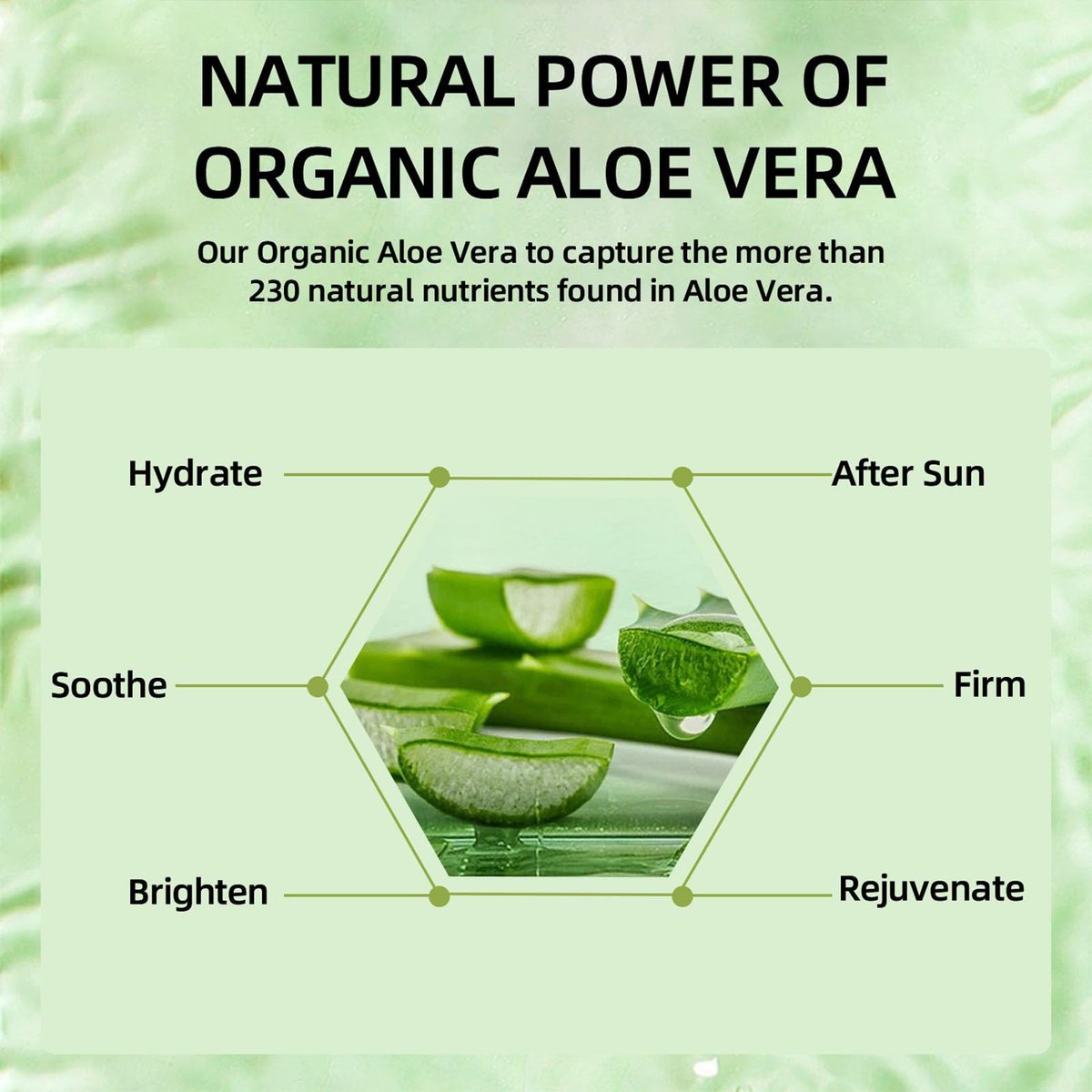 Grospe Aloe Vera Moisturizer Facial Cream – 98% Organic Aloe Vera, Anti-Wrinkle & Deep Hydration for Dry Skin, Acne Scars, 1.7 oz - görsel 9