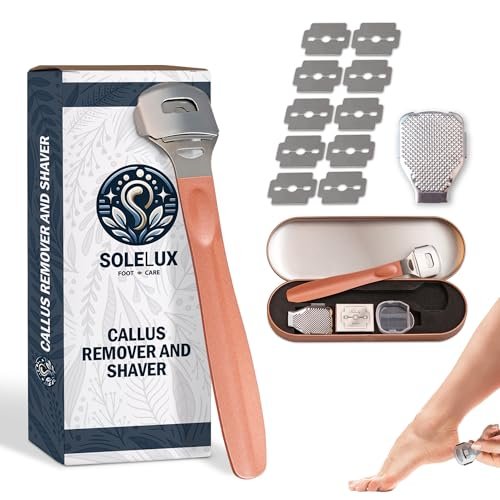 SoleLux Callus Shaver for Feet – 410 Stainless Steel Foot Shaver Callus Remover with 10 Blades, Pain-Free Pedicure Tool for Corns & Dead Skin Removal - görsel 2