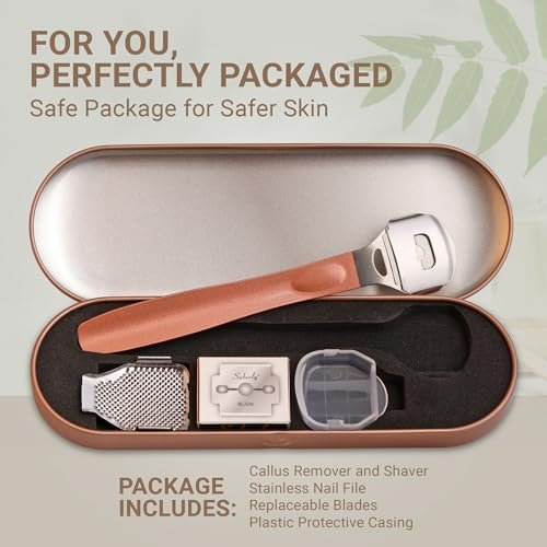 SoleLux Callus Shaver for Feet – 410 Stainless Steel Foot Shaver Callus Remover with 10 Blades, Pain-Free Pedicure Tool for Corns & Dead Skin Removal - görsel 12