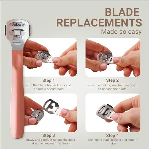 SoleLux Callus Shaver for Feet – 410 Stainless Steel Foot Shaver Callus Remover with 10 Blades, Pain-Free Pedicure Tool for Corns & Dead Skin Removal - görsel 10