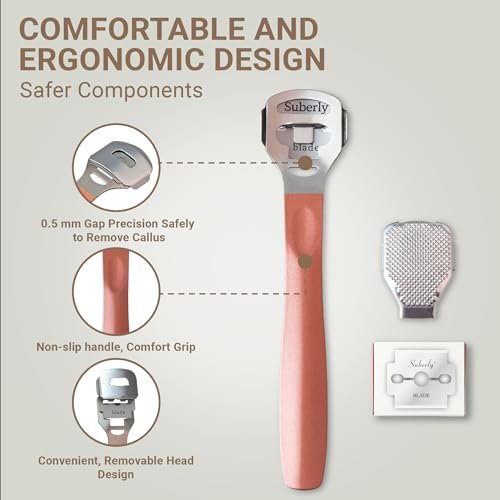 SoleLux Callus Shaver for Feet – 410 Stainless Steel Foot Shaver Callus Remover with 10 Blades, Pain-Free Pedicure Tool for Corns & Dead Skin Removal - görsel 6