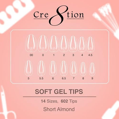 Cre8tion Extend Gel: Professional Soft Tips Adhesive Gel for Long-Lasting Nail Extensions (0.5 Fl Oz) Avelisse