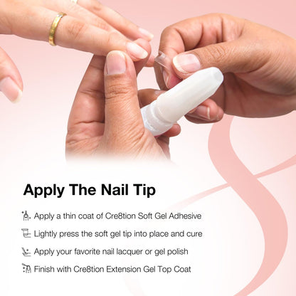 Cre8tion Extend Gel: Professional Soft Tips Adhesive Gel for Long-Lasting Nail Extensions (0.5 Fl Oz) Avelisse
