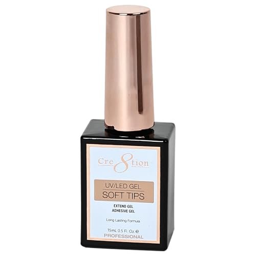 Cre8tion Extend Gel: Professional Soft Tips Adhesive Gel for Long-Lasting Nail Extensions (0.5 Fl Oz) Avelisse