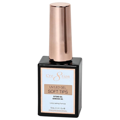 Cre8tion Extend Gel: Professional Soft Tips Adhesive Gel for Long-Lasting Nail Extensions (0.5 Fl Oz) Avelisse