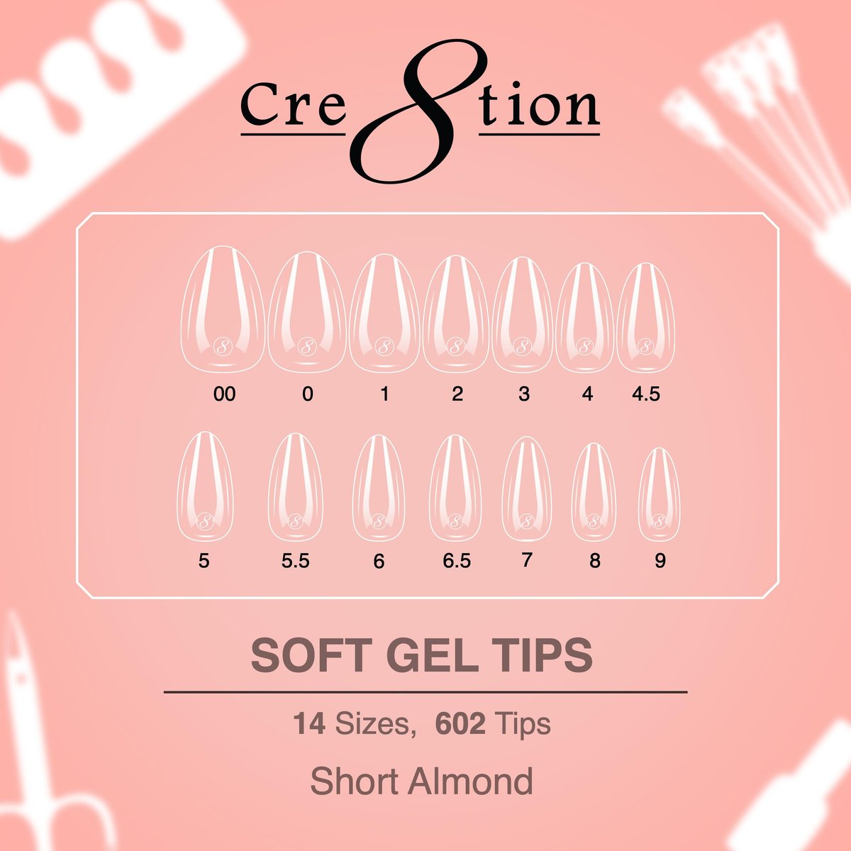 Cre8tion Extend Gel: Professional Soft Tips Adhesive Gel for Long-Lasting Nail Extensions (0.5 Fl Oz) Avelisse