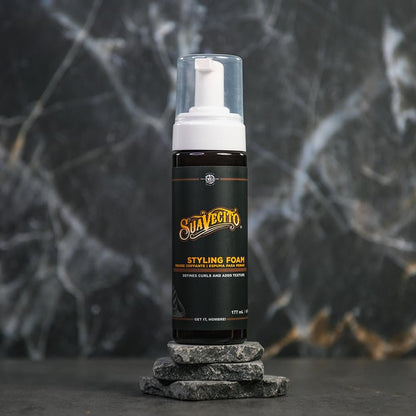 Suavecito Styling Foam Mousse - Define Curls, Add Shine & Volume, Sulfate Free, 6 oz Avelisse