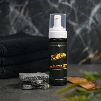 Suavecito Styling Foam Mousse - Define Curls, Add Shine & Volume, Sulfate Free, 6 oz Avelisse