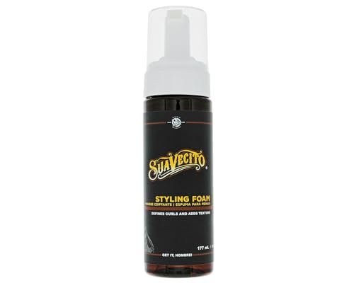 Suavecito Styling Foam Mousse - Define Curls, Add Shine & Volume, Sulfate Free, 6 oz Avelisse