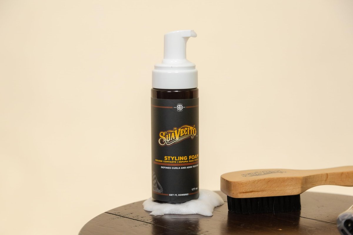 Suavecito Styling Foam Mousse - Define Curls, Add Shine & Volume, Sulfate Free, 6 oz Avelisse