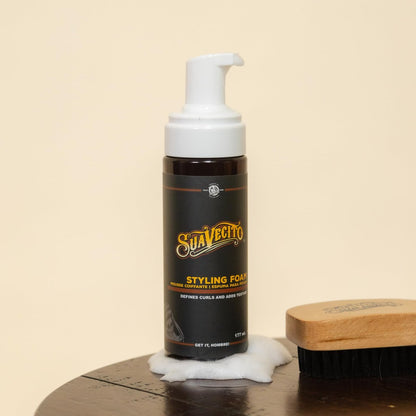 Suavecito Styling Foam Mousse - Define Curls, Add Shine & Volume, Sulfate Free, 6 oz Avelisse