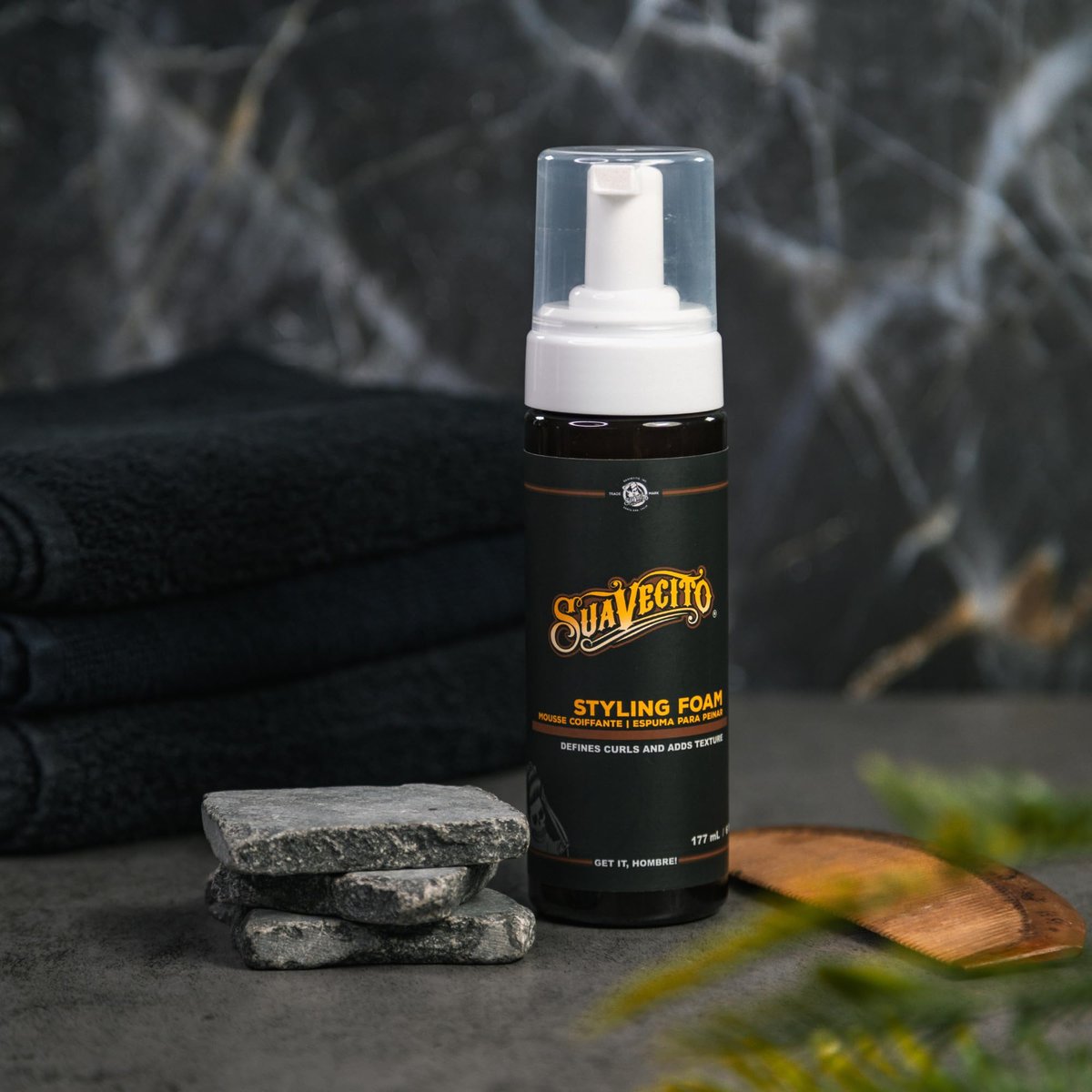 Suavecito Styling Foam Mousse - Define Curls, Add Shine & Volume, Sulfate Free, 6 oz Avelisse