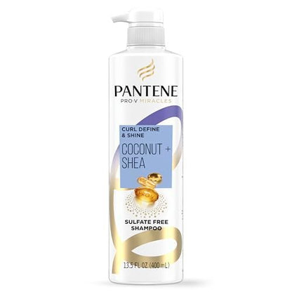 Pantene Pro-V Miracles Curl Define & Shine Coconut + Shea Sulfate-Free Shampoo 13.5 FL OZ Avelisse
