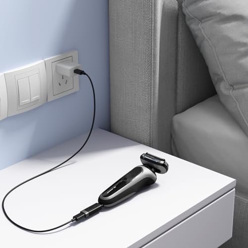 Yinke 12V Type-C Shaver Charger Adapter for Braun Series 3 5 7 9 6 1 XT5 Electric Razor, Portable USB-C Charging Converter Replacement (Cable Excluded) - görsel 14