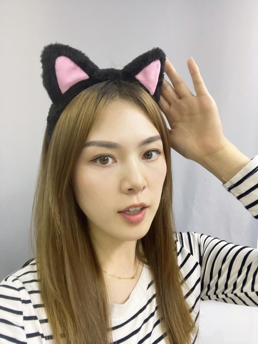ajdvart Cat Ears Headband 2-Pack – Plush Fuzzy Headbands for Cosplay, Makeup, Yoga, Spa & Photo Props — One Size Fits Most - görsel 3