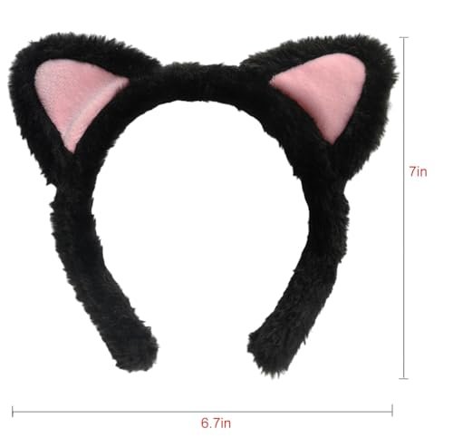 ajdvart Cat Ears Headband 2-Pack – Plush Fuzzy Headbands for Cosplay, Makeup, Yoga, Spa & Photo Props — One Size Fits Most - görsel 10