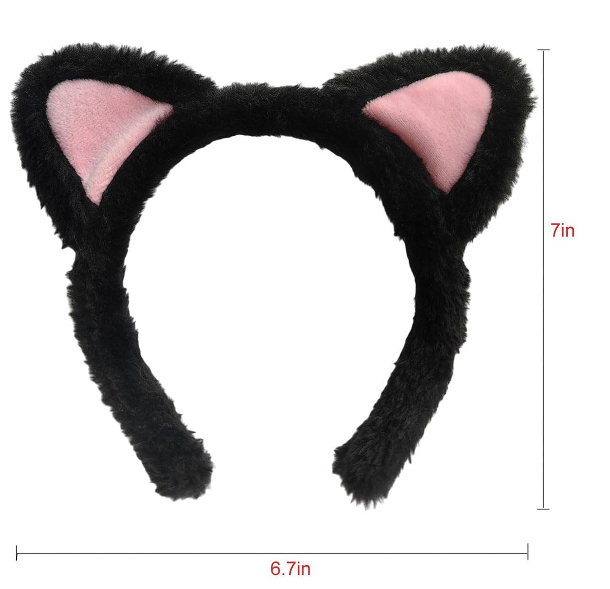 ajdvart Cat Ears Headband 2-Pack – Plush Fuzzy Headbands for Cosplay, Makeup, Yoga, Spa & Photo Props — One Size Fits Most - görsel 9