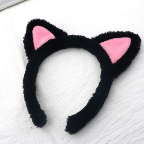ajdvart Cat Ears Headband 2-Pack – Plush Fuzzy Headbands for Cosplay, Makeup, Yoga, Spa & Photo Props — One Size Fits Most - görsel 8