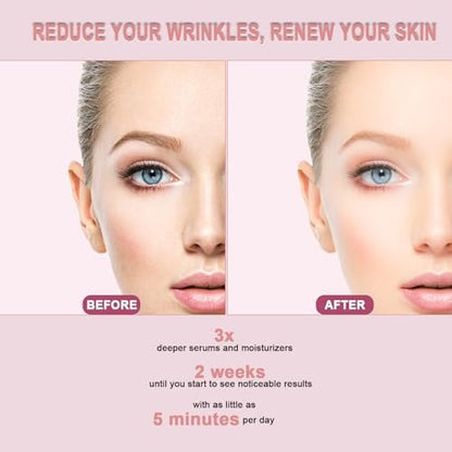 6 in 1 LED Light Therapy Face Wand: Red Light, Microcurrent, Vibration & Thermal Anti-Aging Skincare Tool Avelisse