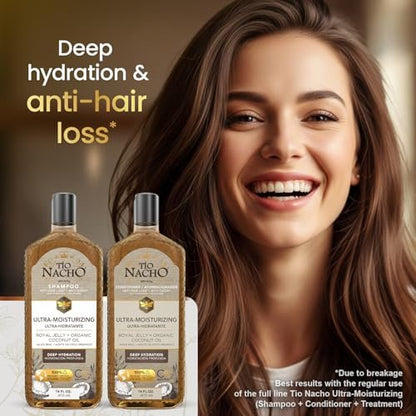 Tio Nacho Ultra-Moisturizing Frizz Control Shampoo and Conditioner Set with Organic Coconut Oil and Royal Jelly for Deep Hydration, Anti-Hair Loss, Healthier-Looking Hair, 14 fl oz Each Avelisse